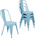 Nazhura Metal Dining Chair Farmhouse Tolix Style