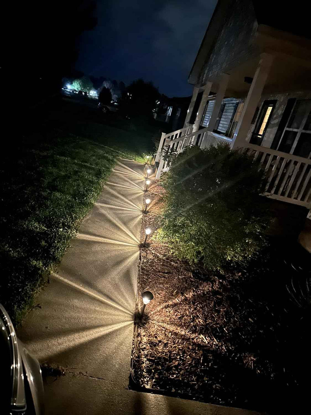 DERAYSION Solar Lights Outdoor, Metal Glass Solar Pathway Lights | IP65 Waterproof Garden Lights Glass Stainless Steel Long-Lasting Outdoor Solar Lights for Yard Garden Path Driveway Walkway