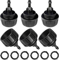 6 Pack Drip Irrigation Hose Connectors, 1/4 Inch Drip Irrigation Tubing to Faucet/Garden Hose Adapter, 3/4 to 1/4 inch Drip Irrigation Tubing Connectors, 1/4 Inch Drip Irrigation Garden Hose Adapter
