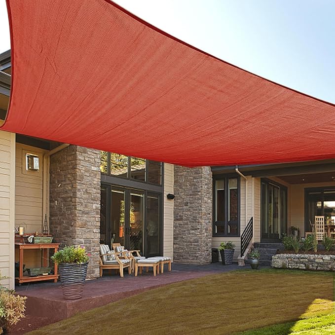 LOVE STORY Custom Size 10'x12' Terra Red Sun Shade Sail Rectangle UV Block by LOVESTORY