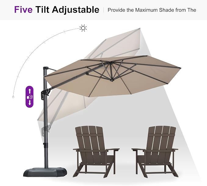 PURPLE LEAF 10 Feet Patio Umbrella - Image 6