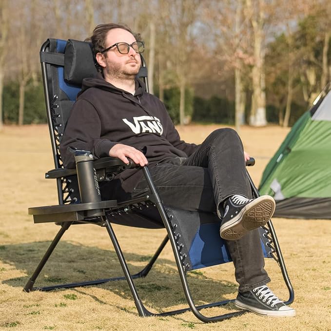 Zero Gravity Chair Oversized Folding Recliner XL, Padded Anti Gravity Lounge - Image 2