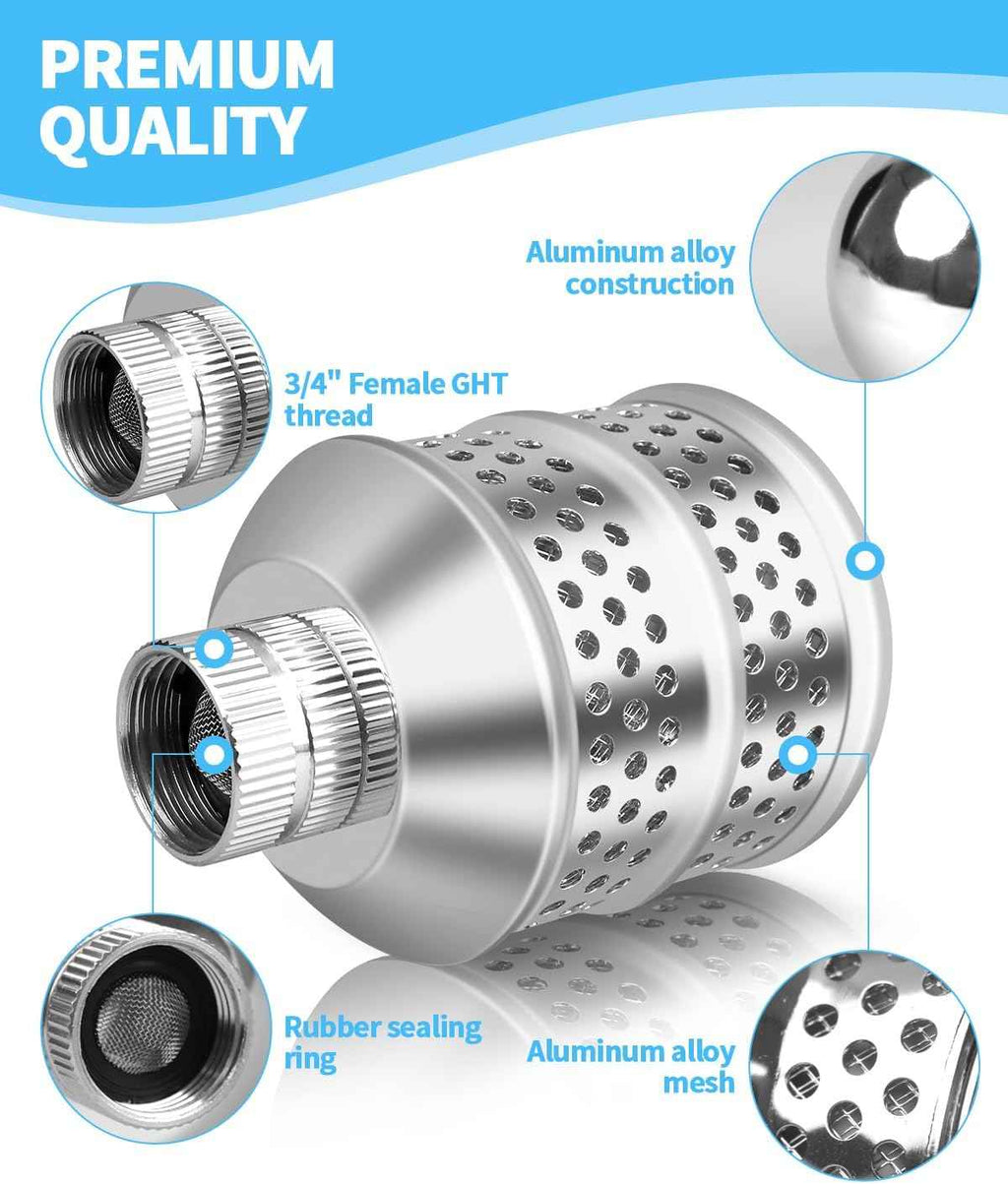 Bubbler Sprinkler Head, 3/4 Inch Internal Thread Rustproof Aluminum Diffuser Flood Nozzle for Yard, Vegetable Garden Plants, Gentle Watering Soaker with 40 Inch Tape, Ideal for Shrubs and Flowers