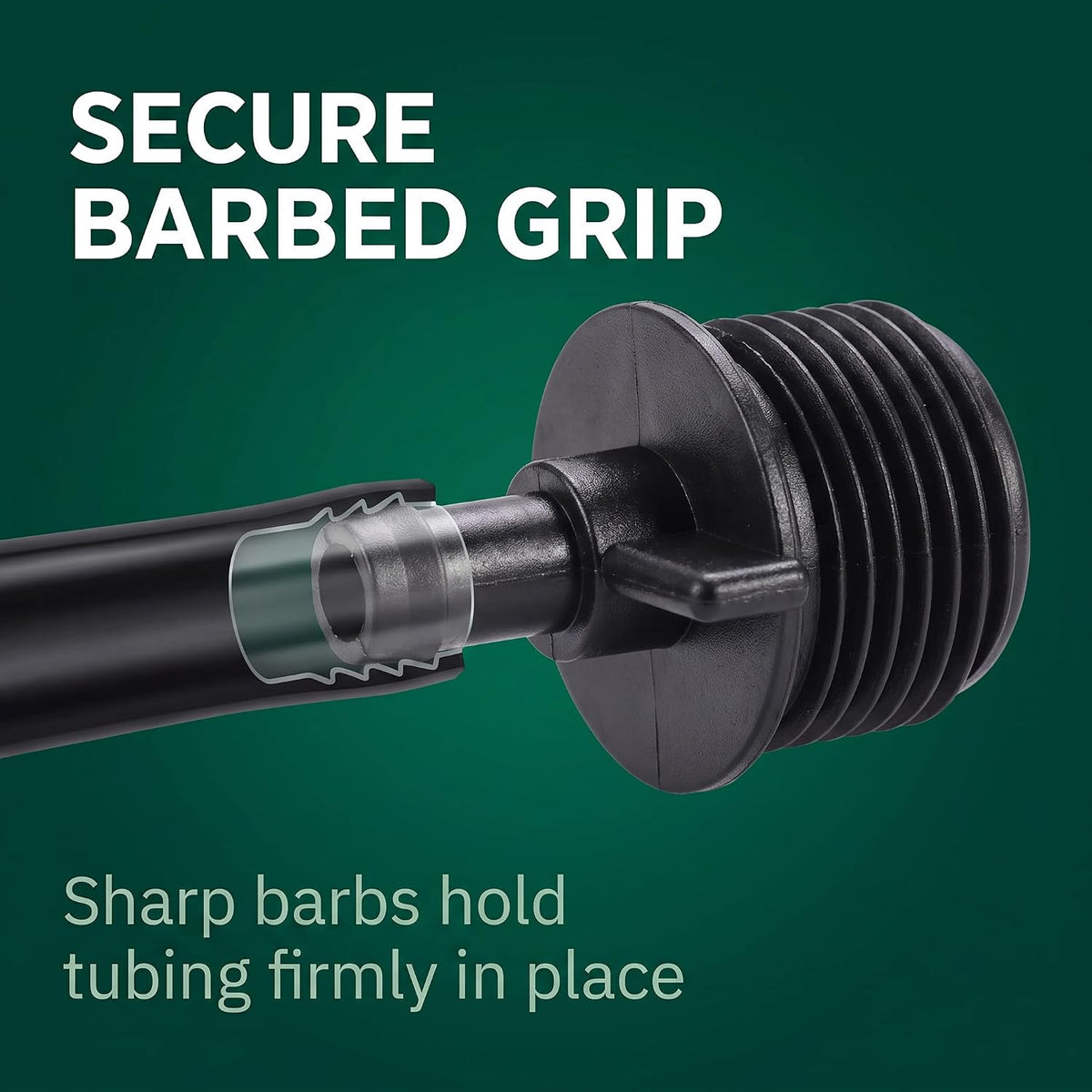 20pcs Black Water Pipe Fitting 1/2" Thread to 1/4 inch,Strong and Long-Lasting Connector Irrigation Drip Pipe 4/7 mm Garden Drip Hose Water Quick Coupling Parts,Hose Connectors and Accessories