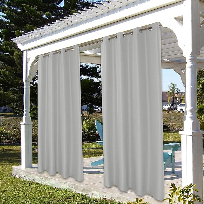 BONZER Outdoor Curtains for Patio Waterproof Thick Privacy Grommet Light - Image 7