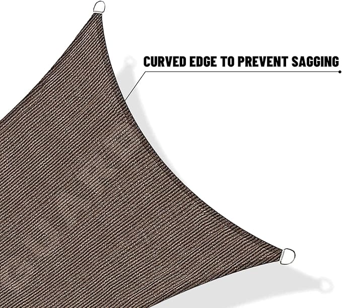 SUNNY GUARD Custom Size 7'x9' Brown Sun Shade Sail Rectangle UV Block Shade - Image 7