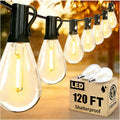 REEMEER 120FT Outdoor String Lights, Ultra Long Waterproof 30+2 Shatterproof Bulbs Led Outside Patio Lights for Porch Deck Garden Backyard Balcony Wedding Party Decor