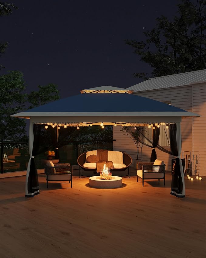Canopy Tent 13x13 ft, Pop Up Gazebo One-Push Setup - Image 2