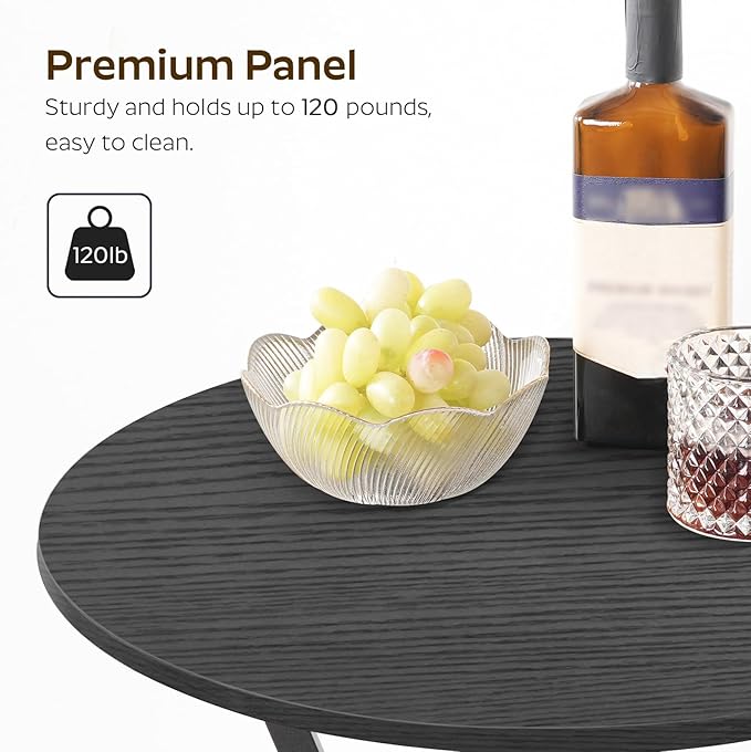 Bar Table, 2-Tier Round High Top Table, Pub Table, Home Bar Counter Height - Image 5