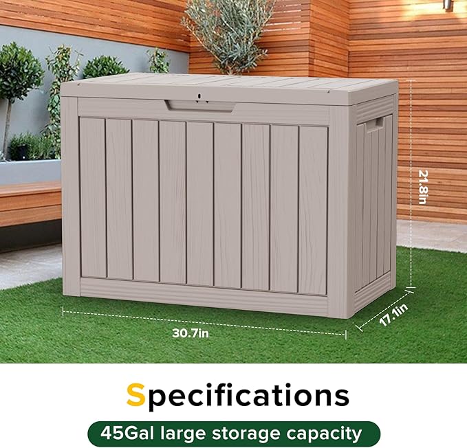 DRATO 45 Gallon Deck Box, Outdoor Storage Box - Image 4