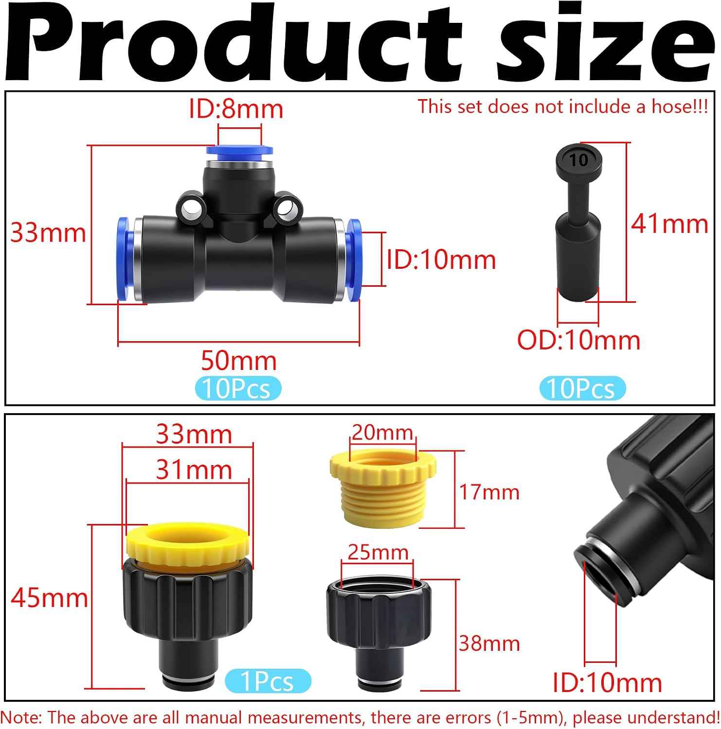 CESFONJER 360° Adjustable Irrigation System Kit, Automatic Atomization Drip Irrigation Kit with 10mm Quick Connect Adapter for Watering Lawn Terrace Garden System