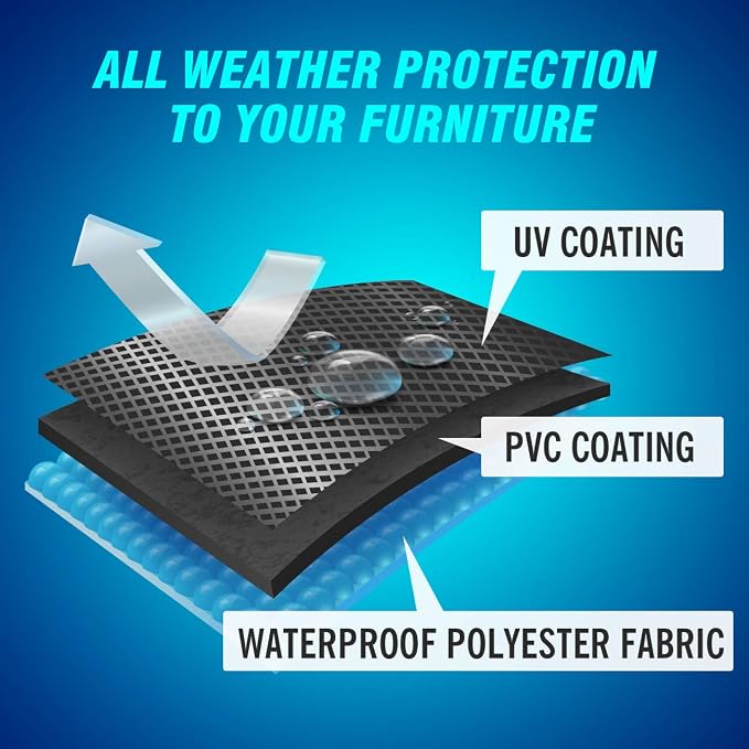 Velway Patio Table Cover Rectangle Waterproof Patio Furniture Cover - Image 7