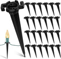 Plastic Light Stakes 50Pack, 4.5 Inch Christmas Yard Stakes for C7 C9 Christmas Lights Outdoor, Universal Christmas Light Stakes for Outdoor Holiday Lights on Pathway, Lawn, Driveway, Garden