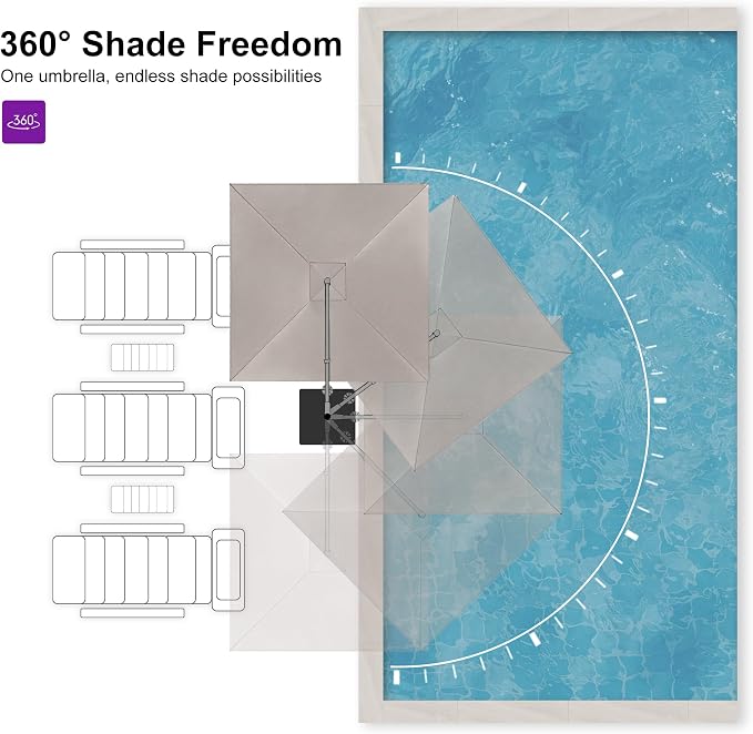PURPLE LEAF 10 FT Outdoor Umbrella - Image 5