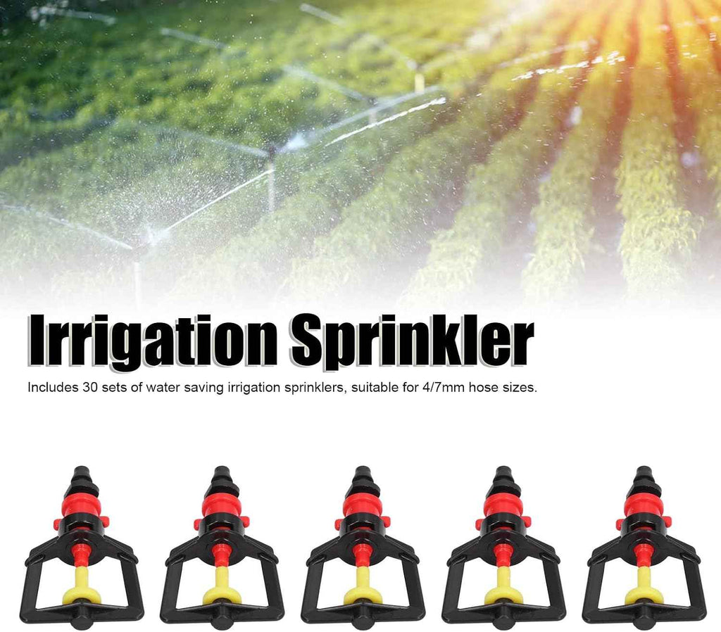 30 Sets Irrigation Sprinkler Water Saving Plastic Nozzle Connector Kit Garden Lawn Accessories