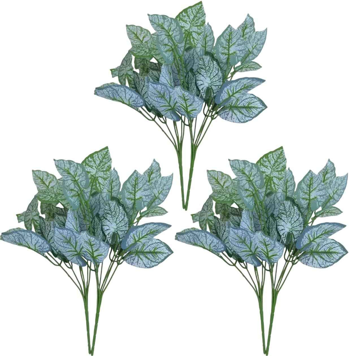 6 Bundles of Artificial Green Plants, Artificial Greenery, Fake Floral Plants Decor Outdoor Artificial Plants,Plastic Plants，Outdoor Large Decorative Flowers (spot)