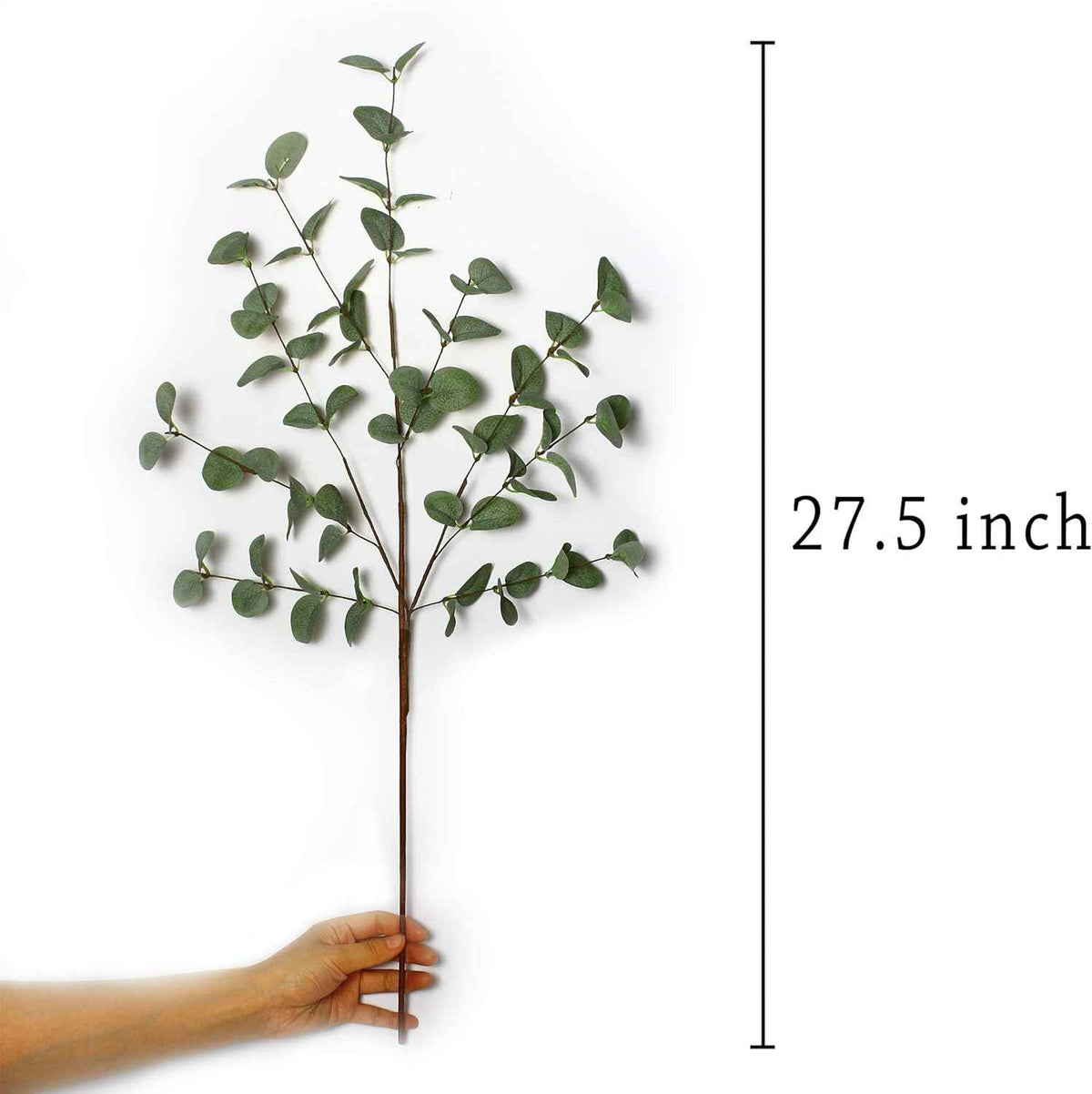 6 Pcs 27" Eucalyptus Stems Greenery Stems Eucalyptus Leaf Spray in Green Silk Plastic Plants Floral Artificial Plants for Home Party Wedding Decoration