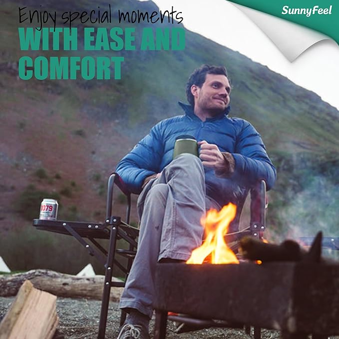 SUNNYFEEL Heated Camping Directors Chair, Heavy Duty, Oversized Outdoor - Image 4