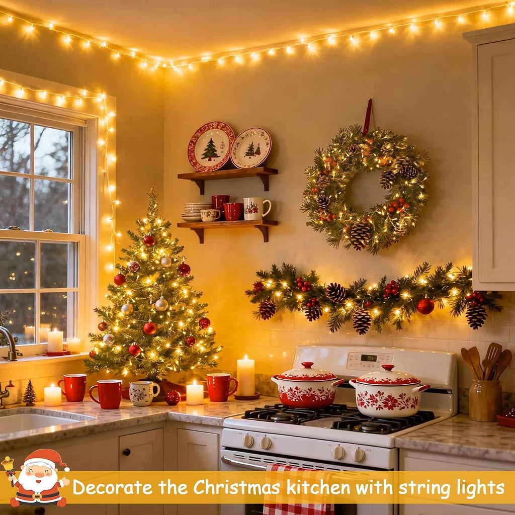 JMEXSUSS 8 Modes Classroom Lights, 500 LED Christmas Lights Indoor Outdoor | 163ft Clear Wire Plug-in Warm White String Lights Bedroom, Remote Control Christmas Tree Lights for Bedroom Tree Classroom