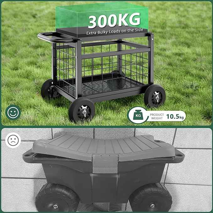FLINTER Rolling Garden Work Seat