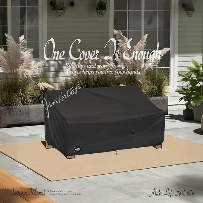 JinHrtoyi 2-Seater Patio Loveseat Cover, 60Wx38Dx35H inches Outdoor Furniture - Image 8