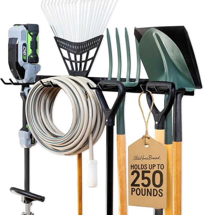 StoreYourBoard wall-mounted garden tool organizer