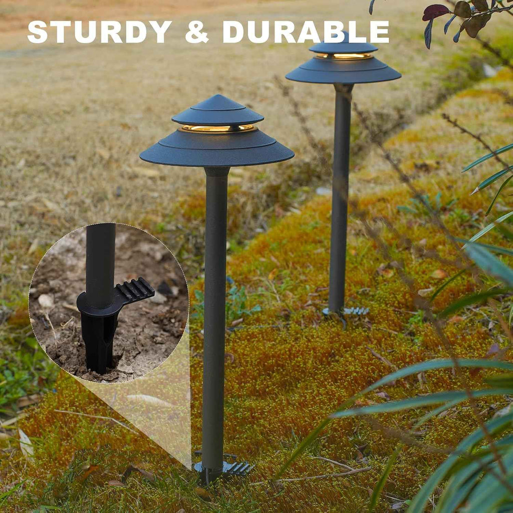 GOODSMANN Landscape Light Stakes 2PCS Path Lights Replacement Stakes 3/4-14NPSM Metal Spikes for Outdoor Lighting Low Voltage Landscape Lights Compatible with GOODSMANN Landscape Lighting