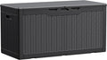 Devoko 100 Gallon Waterproof Large Resin Deck Box Indoor Outdoor Lockable by DEVOKO