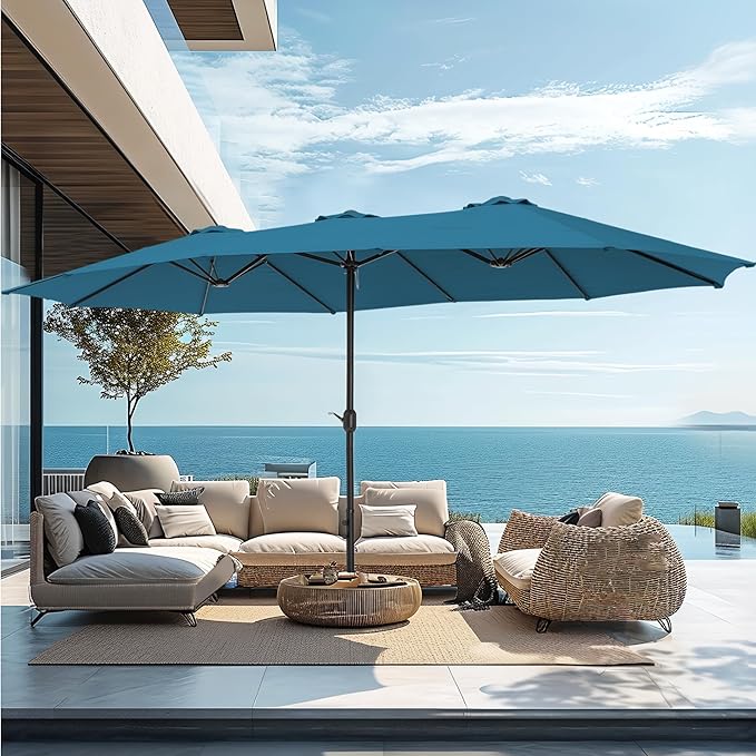 PHI VILLA 15ft Large Patio Umbrellas by PHIVILLAThepioneerofcomfortablehouseholdsupplies