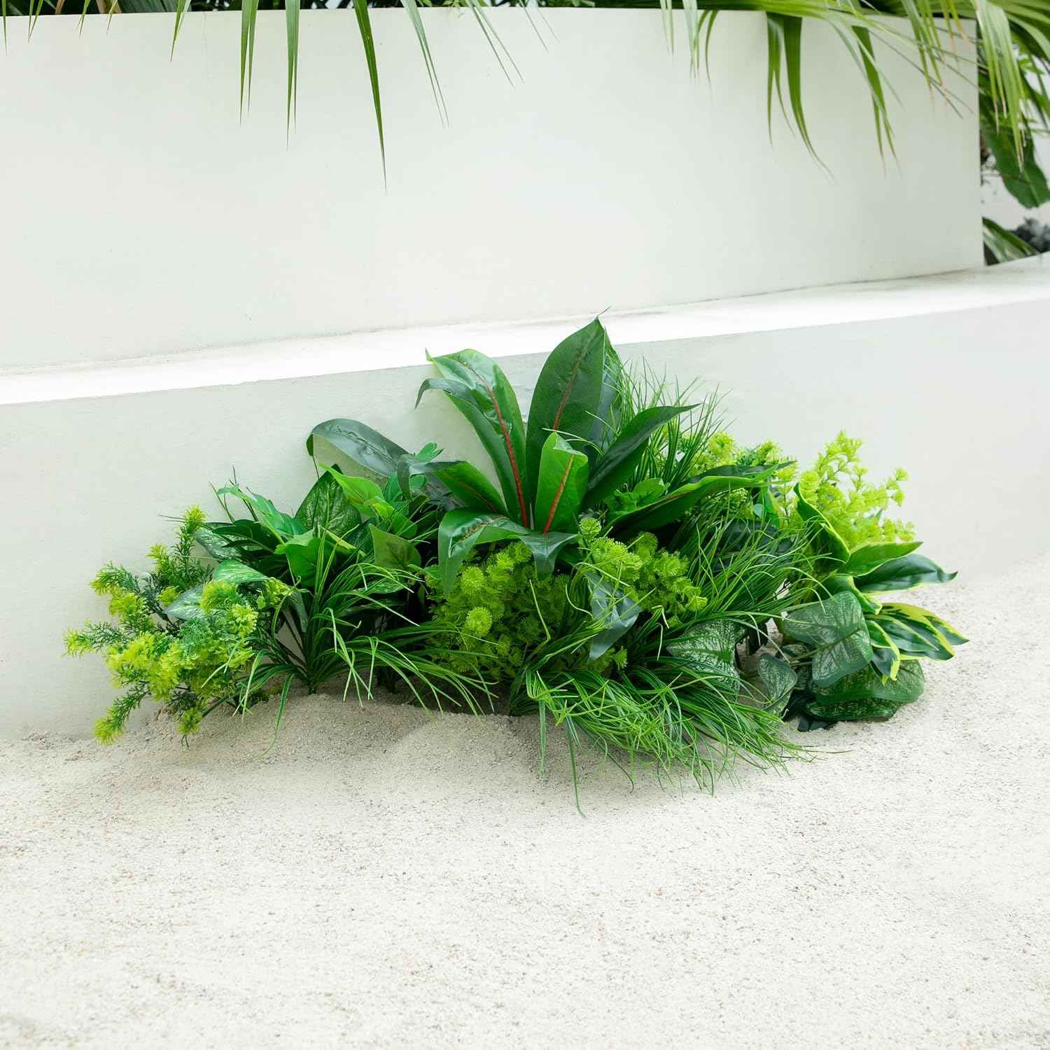Yuyueflow 20Pcs Outdoor UV-Resistant Artificial Plants, Realistic Green Boxwood Shrubs, Faux Plastic Greenery, Suitable for Outdoor Hanging Gardens, Porches, Window Boxes, Wedding, and Farmhouse Decor