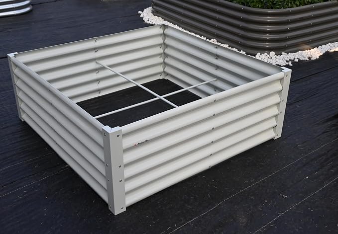 A ANLEOLIFE Set of 6, 18 Inch Tall Antique White Raised Garden Beds Kit - Image 6