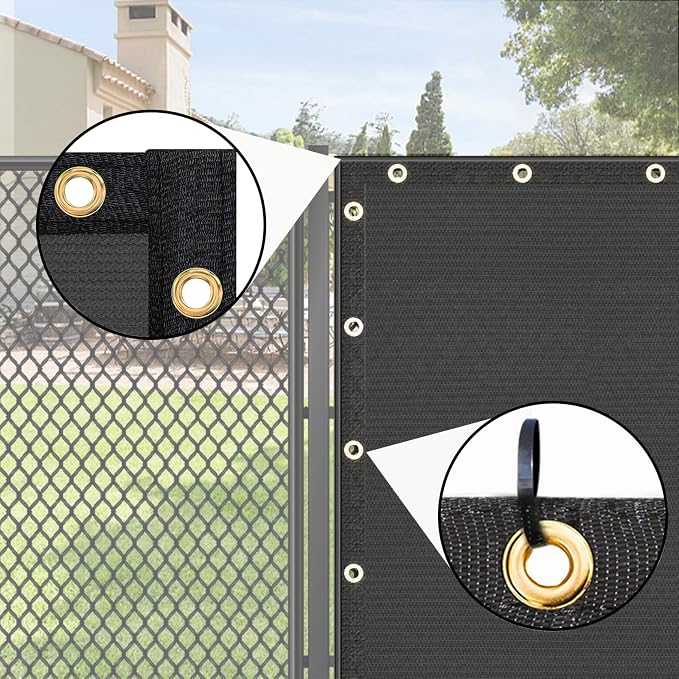 UPGRADE Privacy Fence Screen 3'x90' Dark Grey Outdoor 90% Visibility Blockage - Image 4