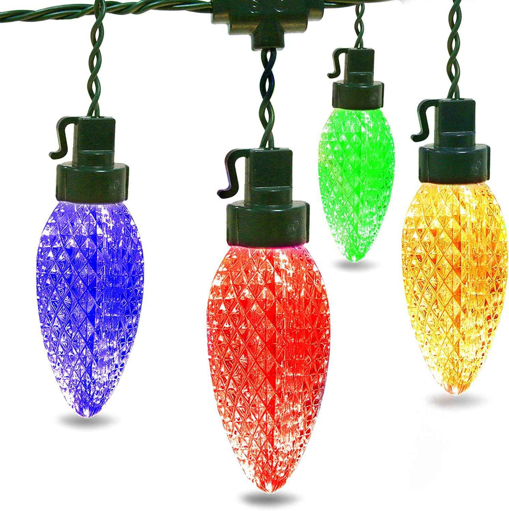 AWQ 35FT Outdoor Christmas String Lights 3.9in Large Pine Cone Multicolour | Christmas Lights Shatterproof & Waterproof Commercial Grade String Lights for Wedding Party Outdoor Christmas Decoration