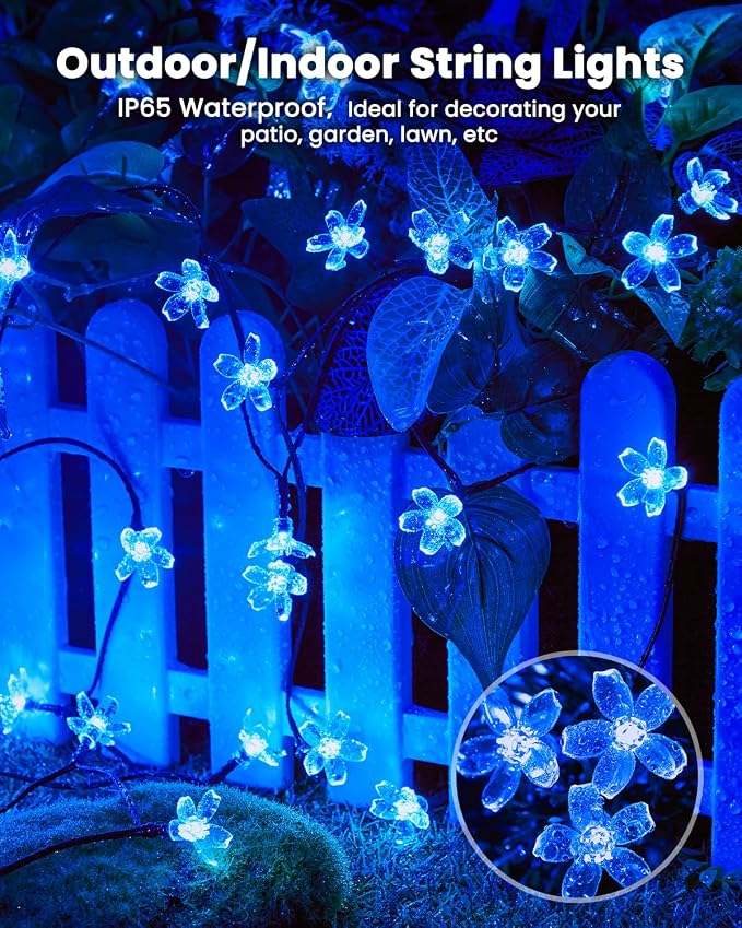 Brightown 60 LED Solar Flower String Lights - Image 2