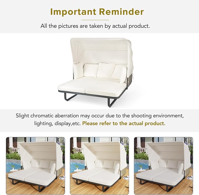 Harper & Bright Designs Outdoor Daybed, Patio Daybed - Image 5