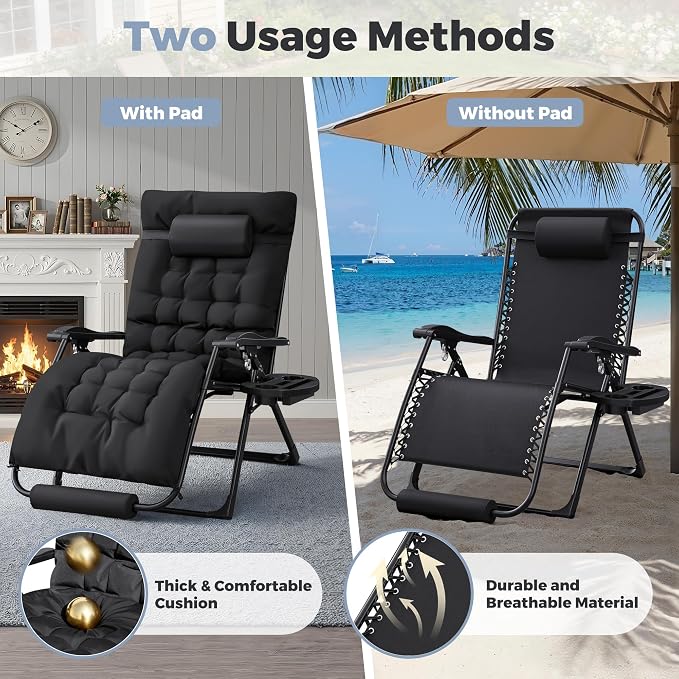 Homall Oversized Zero Gravity Chair, 32In Recliner Lounge Chair - Image 3
