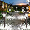 BEAU JARDIN 8 Pack Solar Pathway Lights Outdoor Solar Powered Waterproof Glass by BEAU+JARDIN