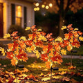4 Pack Fall Solar Lights,Maple Leaf Solar Stake Lights Outdoor Decorations | 276 LED Fall Solar Lights Outdoor Decorative IP65 Waterproof for Yard,Patios,Pathway,Garden,Harvest,Halloween,Thanksgiving