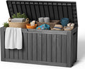 EasyUp 85 Gallon Outdoor Storage Box, Resin Waterproof UV-Resistant Deck Box by EASYUP