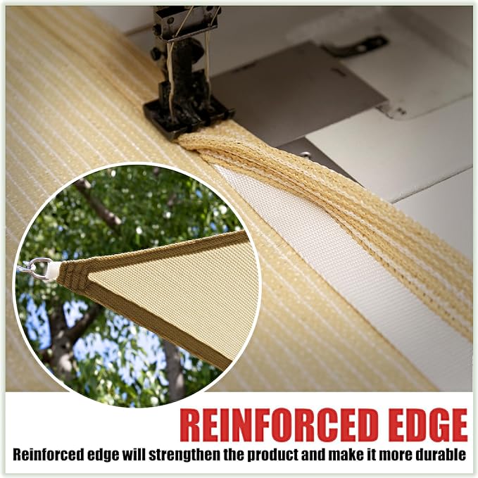 ColourTree TAPR1616 Custom Size 14' x 24' Green Sun Shade Sail Canopy UV Block - Image 5