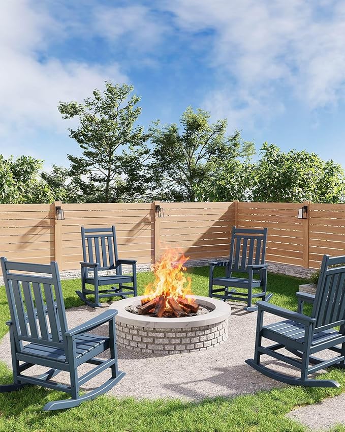 HDPE Rocking Chair Outdoor Set of 2 - Image 8