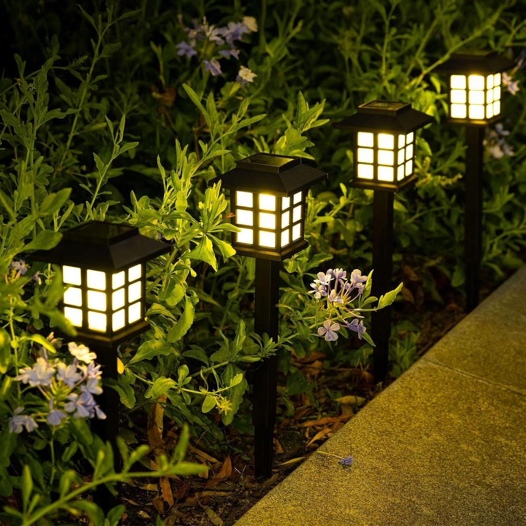 SOLPEX Solar Lights Outdoor Pathway Walkway Garden Solar Light Outside 12Pc | Warm White, Solar Powered, Waterproof, Landscape, Garden Yard Driveway Walkway Decoration, lámparas Solares Para Exteriores
