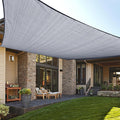 LOVE STORY Custom Size 9'x9' Silver Grey Sun Shade Sail Rectangle UV Block by LOVESTORY