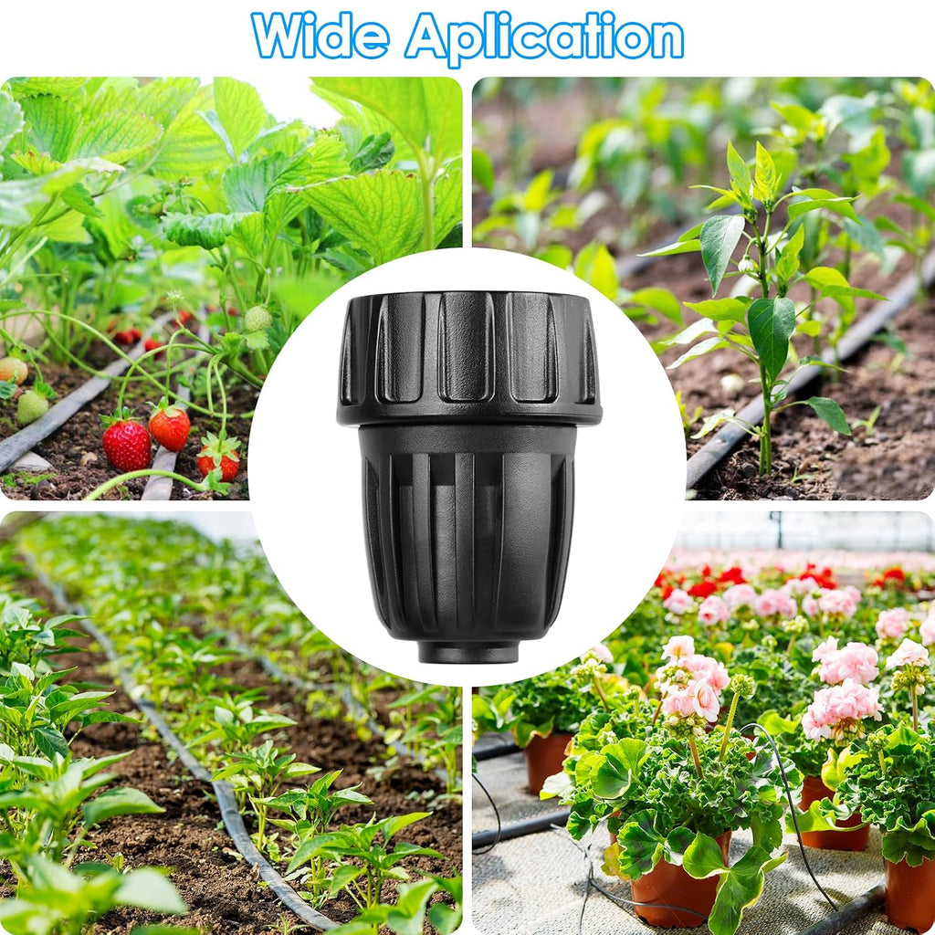 8-Pack 1/2 Inch Drip Irrigation Tubing Faucet Adapter, 3/4" to 1/2" Irrigation Hose Adapter, 3/4 Inch Barbed Drip Line Connector Garden Hose Adapter for Garden Irrigation System