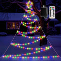 Ollny Outdoor Lighted Christmas Decorations 13FT Tall, IP67 Waterproof Outdoor Christmas Lights with 3 Timers and 8 Lighting Modes, Xmas Decor Light for House Yard Window Wall Lights (Multicolored)