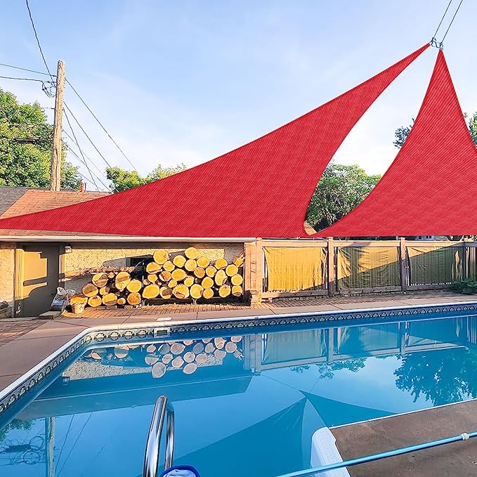 E&K Sunrise 7' x 7' x 7' Sun Shade Sail Triangle Canopy Shade Cover UV Block by EKSUNRISEINC