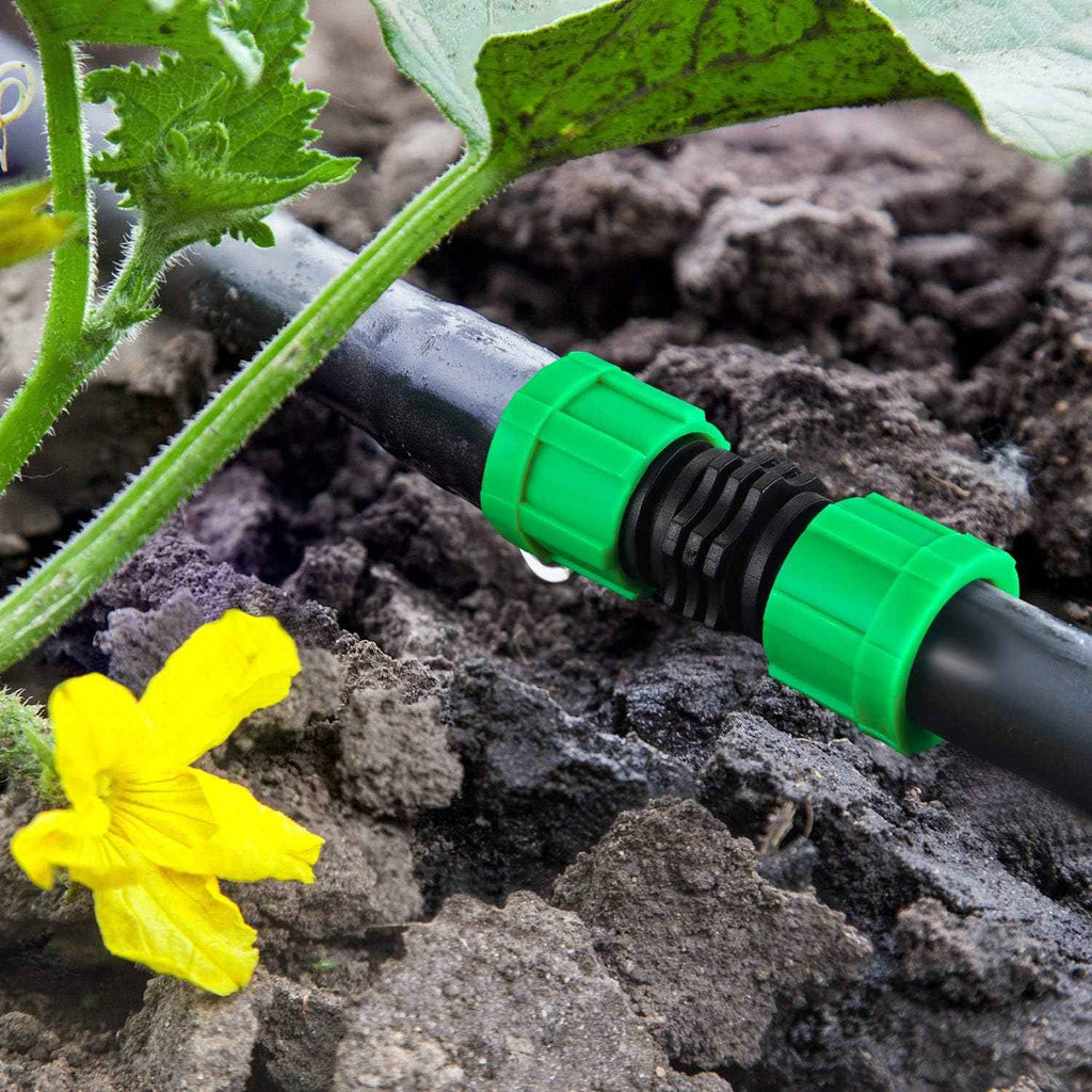 Hotop 12 Pieces 5/8 Drip Irrigation Coupling | Universal Drip Line Coupler Fittings, Works for 16-17mm Tubing or Sprinkler Systems, Durable Garden Watering Connector