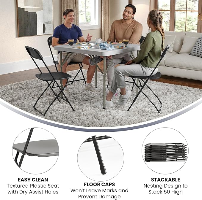 Flash Furniture Hercules Series Plastic Folding Chairs - Image 6