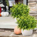 NETAP Outdoor Artificial Flowers UV Resistant, 20 Bundles Fake Realistic Floral Greenery Plants for Outside Porch, Window Boxes, Garden, Yard, Inside Home Table Decor, Green