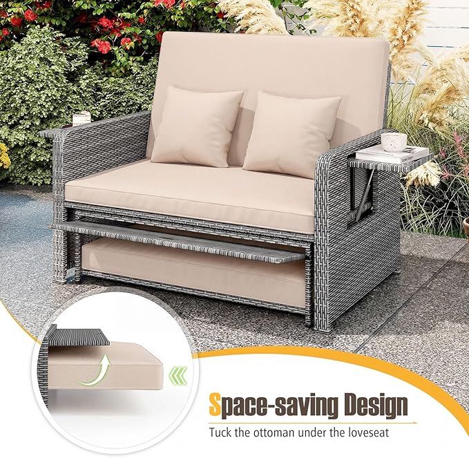 RELAX4LIFE Wicker Patio Outdoor Daybed - Image 5